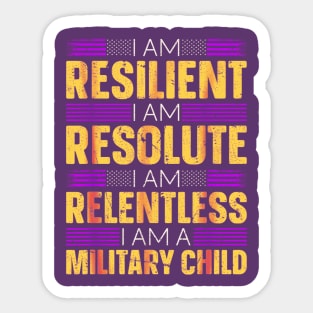 I am a military kid Sticker